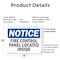 Signmission Fire Control Panel Located Inside OSHA Notice Sign, Plastic, 14in W x 10in L, 2PK OS-2PACK-NS-P-1014-L-12556 - alternate 5